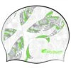 BONNET - BASIC SHARK - BLANC/VERT -Crazyswim bonnet basic shark blanc vert