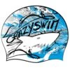 BONNET - FORZA SQUALO - BLEU CIEL/ARGENT -Crazyswim bonnet forza squalo bleu ciel argent