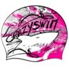 BONNET - FORZA SQUALO - ROSE/ARGENT -Crazyswim bonnet forza squalo rose argent
