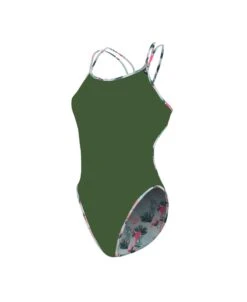 EVANS REVERSIBLE - BIRDY BLANC/ARMY -Crazyswim evans reversible birdy blancarmy 2