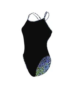 EVANS REVERSIBLE - JUNGLE VIOLET/VERT FLUO -Crazyswim evans reversible jungle violetvert fluo 2