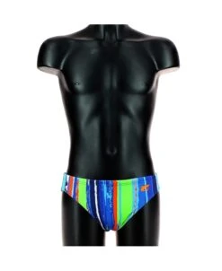 CRAZY STRIPES SLIP - BLEU