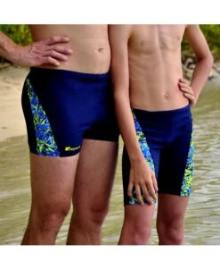 FLASHCROSS PANEL SHORT - BLEU -Crazyswim maillot de bain flashcross panel short bleu 2