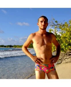 FLASHCROSS TRUNK - ORANGE -Crazyswim maillot de bain flashcross trunk orange 2