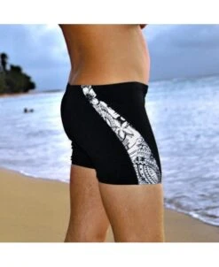 FLOWER MAT PANEL SHORT - BLANC 7 FLOWER MAT PANEL SHORT - BLANC -Crazyswim maillot de bain flower mat panel short blanc 2