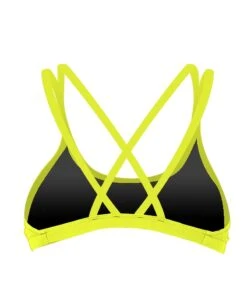 LAMIA TOP CRISS-CROSS BACK - JAUNE FLUO -Crazyswim maillot de bain lamia criss cross back jaune fluo 1