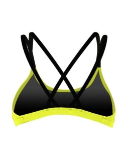 LAMIA TOP CRISS-CROSS BACK - JAUNE FLUO/NOIR 5 LAMIA TOP CRISS-CROSS BACK - JAUNE FLUO/NOIR -Crazyswim maillot de bain lamia criss cross back jaune fluo noir 1