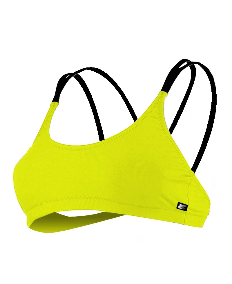 LAMIA TOP CRISS-CROSS BACK - JAUNE FLUO/NOIR 3 LAMIA TOP CRISS-CROSS BACK - JAUNE FLUO/NOIR