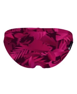 LEAVES FOREST BASIC BRIEF - ROSE CERISE 5 LEAVES FOREST BASIC BRIEF - ROSE CERISE -Crazyswim maillot de bain leaves forest basic brief rose cerise 1
