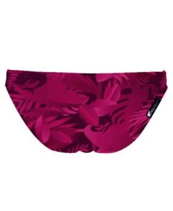 LEAVES FOREST BIKINI BRIEF - ROSE CERISE -Crazyswim maillot de bain leaves forest bikini brief rose cerise 1