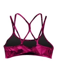 LEAVES FOREST WATER DROP BACK - ROSE CERISE -Crazyswim maillot de bain leaves forest water drop back rose cerise 1