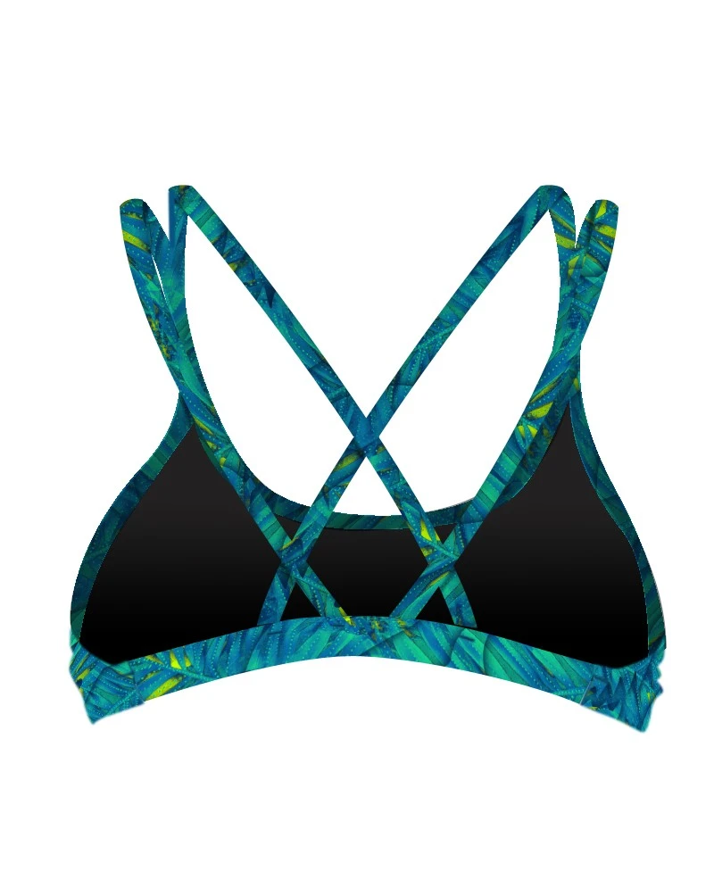 MAD FERN TOP CRISS-CROSS BACK - BLEU LAGON 4 MAD FERN TOP CRISS-CROSS BACK - BLEU LAGON – Image 2