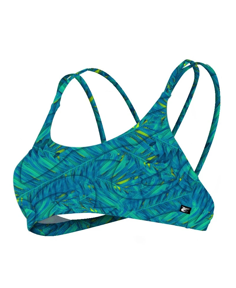 MAD FERN TOP CRISS-CROSS BACK - BLEU LAGON 3 MAD FERN TOP CRISS-CROSS BACK - BLEU LAGON