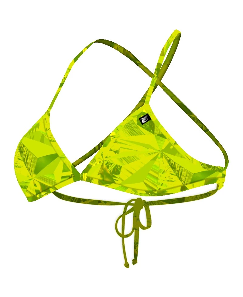 PRIMEVAL TRIANGLE TIE BACK - VERT CITRON 3 PRIMEVAL TRIANGLE TIE BACK - VERT CITRON