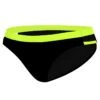 TYNDALL DOUBLE STRAP BRIEF - NOIR/JAUNE FLUO -Crazyswim maillot de bain tyndall double strap brief noir jaune fluo
